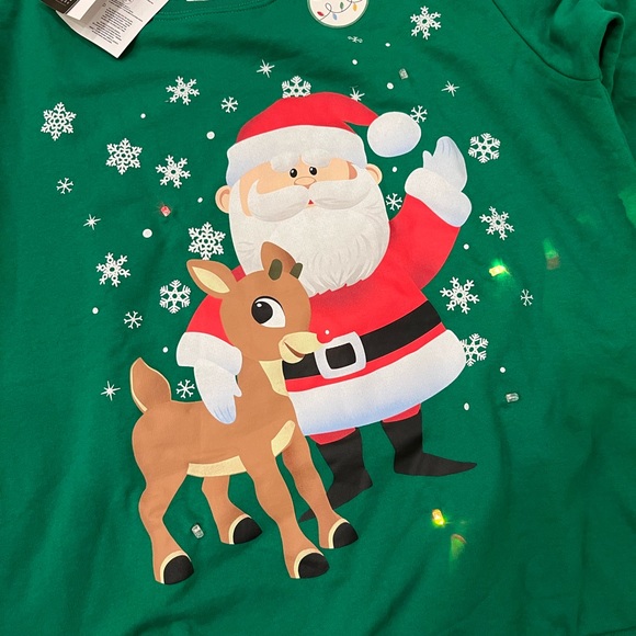 NWT Santa Claus, light up sweater green XL - Picture 2 of 6